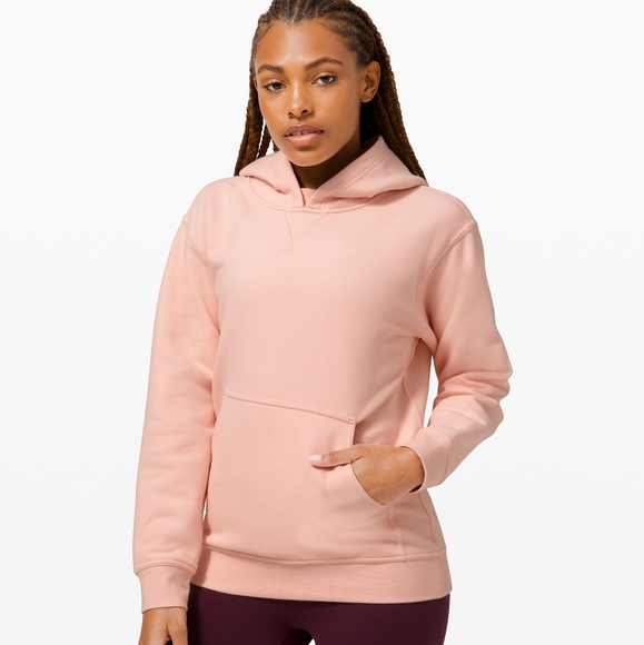 lululemon athletica Tops - Lululemon Pale Pink All Yours Sweatshirt Hoodie